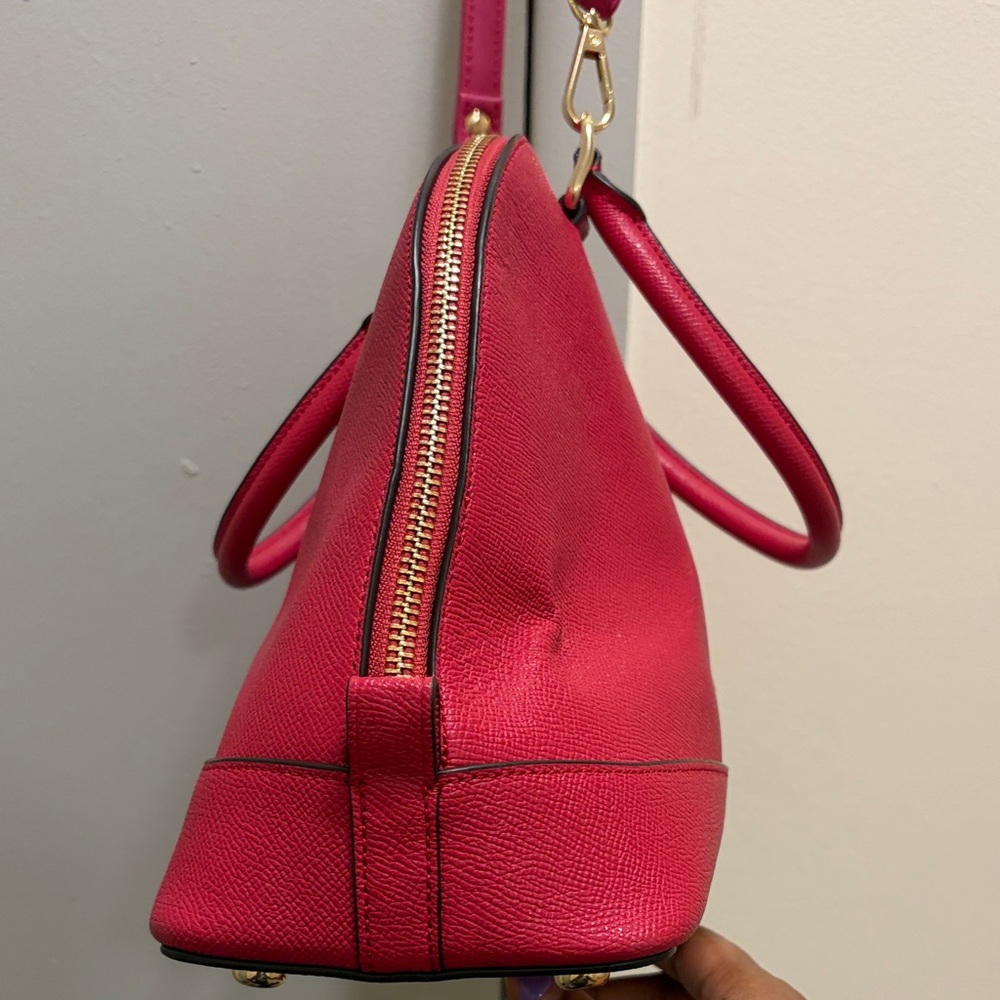 💋SOLD💋Coach Fuchsia Leather Satchel - Picture 5 of 9